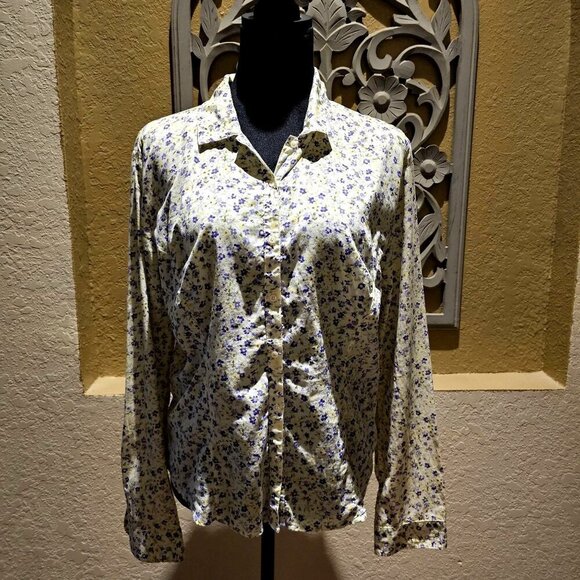 Lilu Tops - Lilu Floral XL1970's Ditsy Vintage Dainty Floral Gardencore Cottagecore Feminine